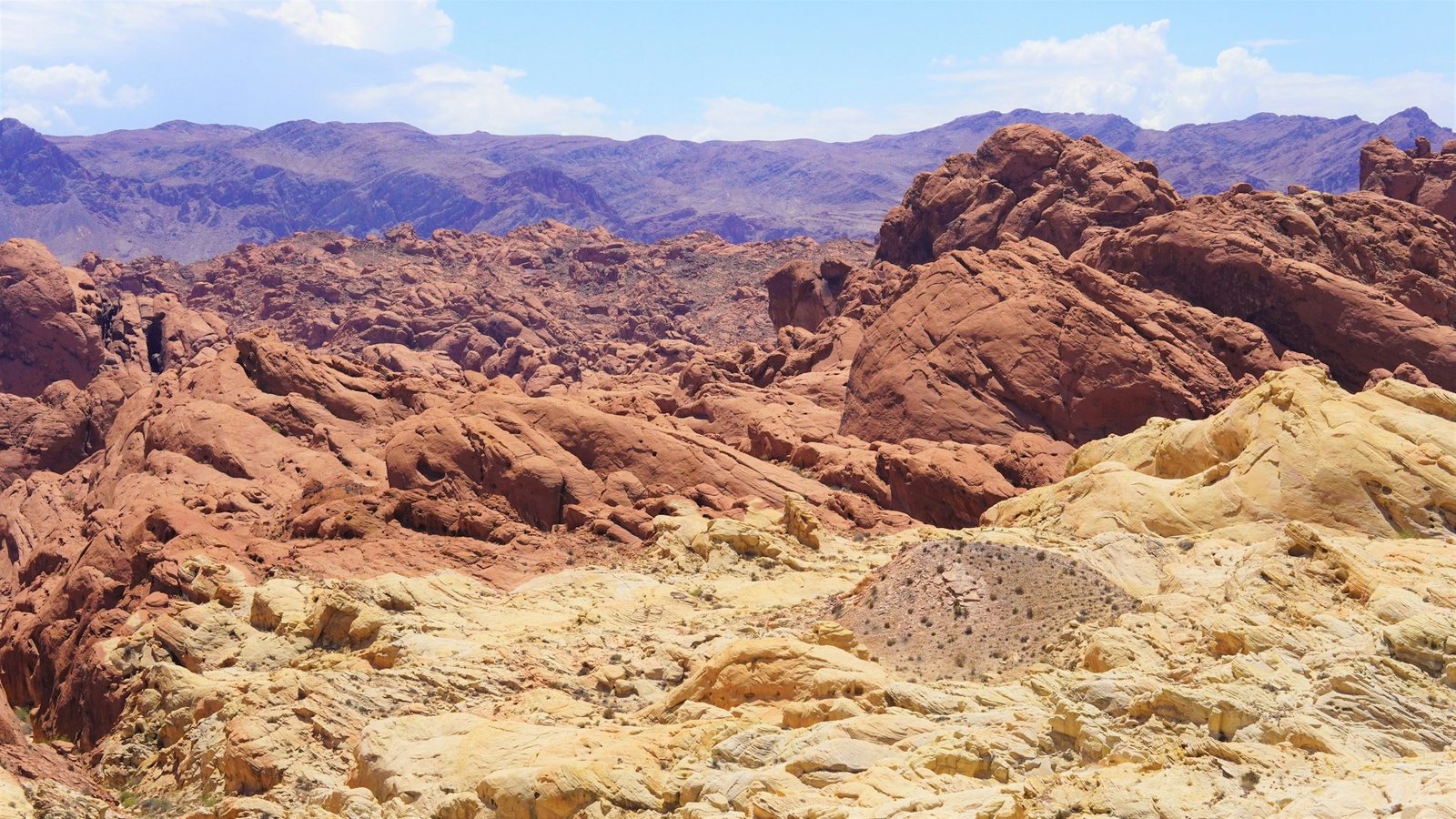 Desert rock formations in the Nevada landscape outside Las Vegas
